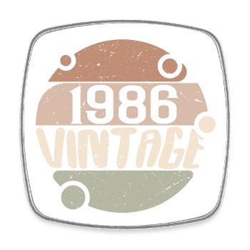 Vintage 1986 Retro Gifts 1986 Vintage 1986 - Square fridge magnet - white - Front