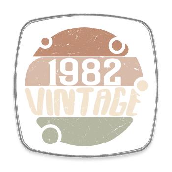 Jahrgang 1982 Retro Geschenke 1982 Jahrgang 1982 - Viereckiger Kühlschrankmagnet - Weiß - Vorne