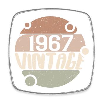Jahrgang 1967 Retro Geschenke 1967 Jahrgang 1967 - Viereckiger Kühlschrankmagnet - Weiß - Vorne