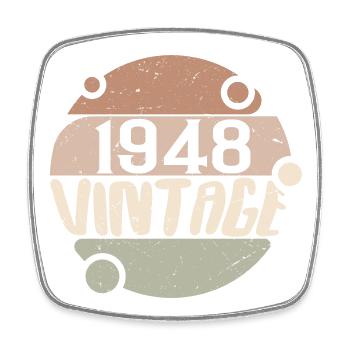 Vintage 1948 Retro Gifts 1948 Vintage 1948 - Square fridge magnet - white - Front