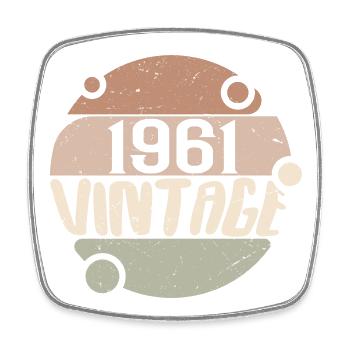 Vintage 1961 Retro Gifts 1961 Vintage 1961 - Square fridge magnet - white - Front