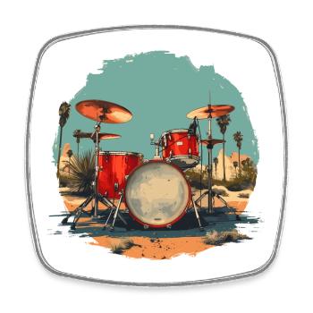 Piège vintage - Magnet carré - blanc - Devant