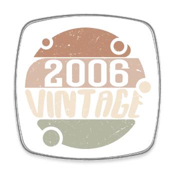 Vintage 2006 Retro Gifts 2006 Vintage 2006 - Square fridge magnet - white - Front