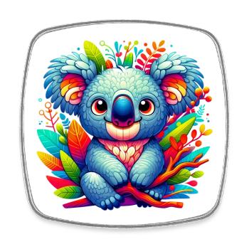 Koala - Square fridge magnet - white - Front