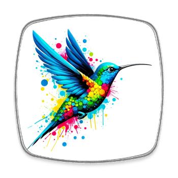 Hummingbird - Square fridge magnet - white - Front