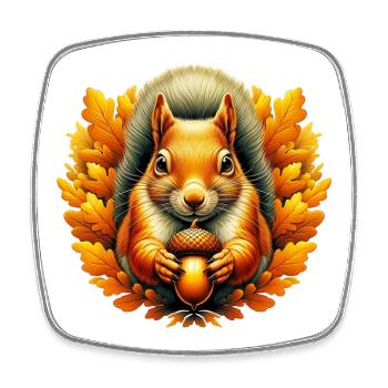 Squirrel - Square fridge magnet - white - Front