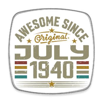 Built in July 1940 | Gift July 1940 - Square fridge magnet - white - Front