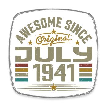 Built in July 1941 | Gift July 1941 - Square fridge magnet - white - Front