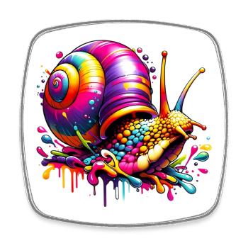 Snail - Square fridge magnet - white - Front