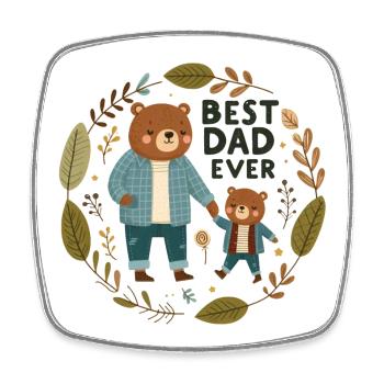 Best Dad Ever. Father's Day - Square fridge magnet - white - Front