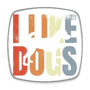 I Like Dogs - Viereckiger Kühlschrankmagnet - Weiß - Vorne