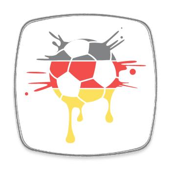 Soccer Germany Drop Team Ball Logo - Square fridge magnet - white - Front