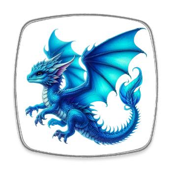 Dragon - Square fridge magnet - white - Front