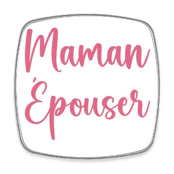 Maman veux tu épouser papa - demande en mariage - Magnet carré - blanc - Devant