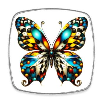 Butterfly - Square fridge magnet - white - Front