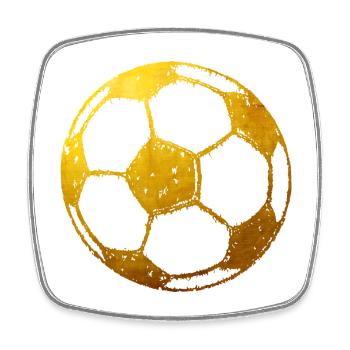 Football - Gold - Square fridge magnet - white - Front