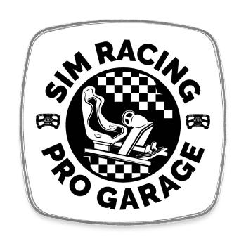 simracing pro emblem sim racer gaming Symbol Logo - Viereckiger Kühlschrankmagnet - Weiß - Vorne