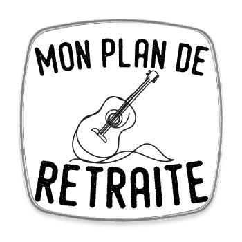 My Guitar Retirement Plan - Guitar Gift - Square fridge magnet - white - Front
