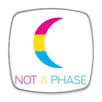 LGBTQ Pride Month - Keine Phase - Pansexuell - Viereckiger Kühlschrankmagnet - Weiß - Vorne