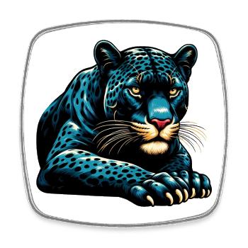 Panther - Square fridge magnet - white - Front