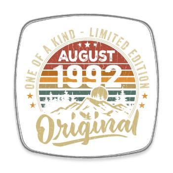 August 1992 Birthday Gift 1992 Legends August - Square fridge magnet - white - Front
