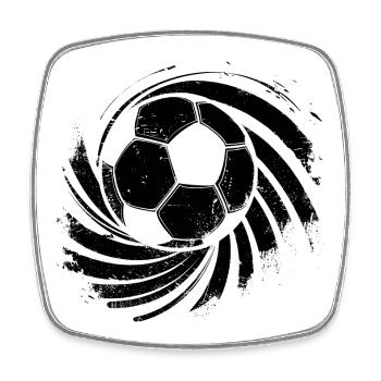 Fußball Grafik - Viereckiger Kühlschrankmagnet - Weiß - Vorne