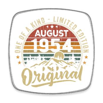 August 1954 Birthday Gift 1954 Legends August - Square fridge magnet - white - Front