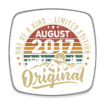 August 2017 Birthday Gift 2017 Legends August - Square fridge magnet - white - Front