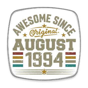 August 1994 Geburtstag August 1994 August 1994 Retro - Viereckiger Kühlschrankmagnet - Weiß - Vorne