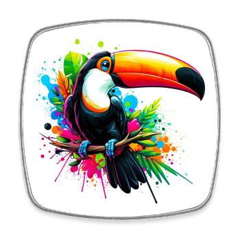 Toucan - Square fridge magnet - white - Front
