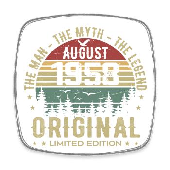 Legend Since Aug 1958 Birthday Gift 1958 - Square fridge magnet - white - Front