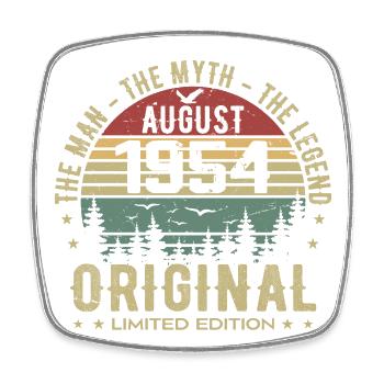 Legend Since Aug 1954 Birthday Gift 1954 - Square fridge magnet - white - Front