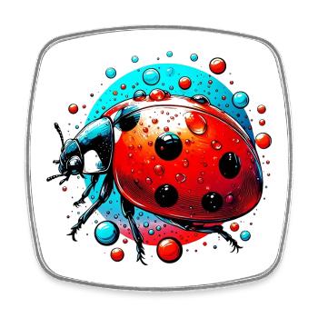 Ladybug - Square fridge magnet - white - Front