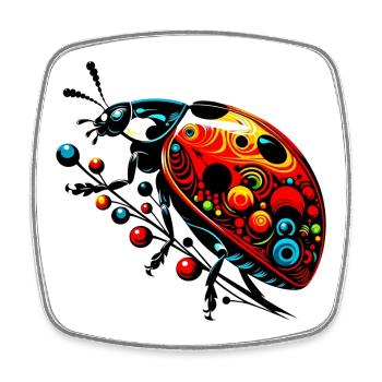 Ladybug - Square fridge magnet - white - Front