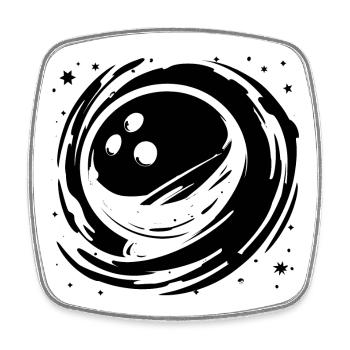 Graphiques de bowling - Magnet carré - blanc - Devant