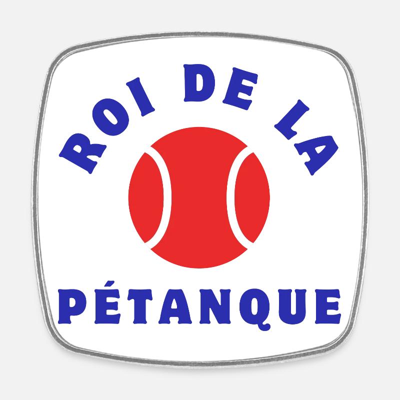 King of Pétanque - Square fridge magnet - white