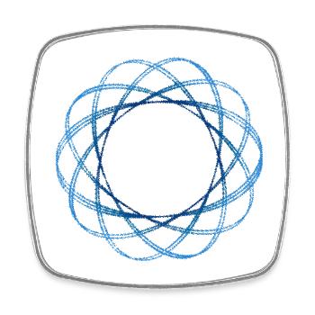 geometrical form (mod.) gekräuselt - Viereckiger Kühlschrankmagnet - Weiß - Vorne