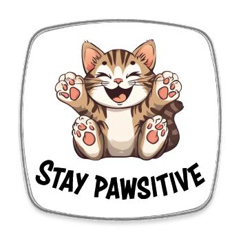 Süße Katze, Katze lustig, Katze Geschenk, T-Shirt - Viereckiger Kühlschrankmagnet - Weiß - Vorne