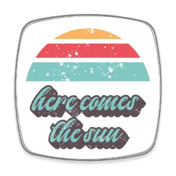 Sunset - Square fridge magnet - white - Front
