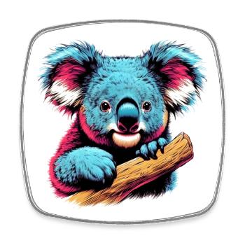 Koala - Square fridge magnet - white - Front