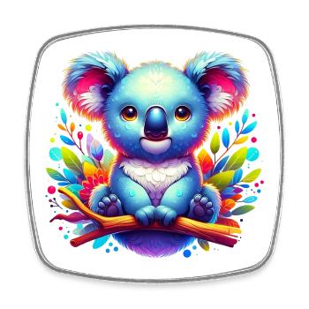 Koala - Magnet carré - blanc - Devant