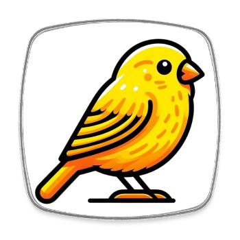Canary - Square fridge magnet - white - Front