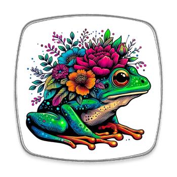 Grenouille - Magnet carré - blanc - Devant