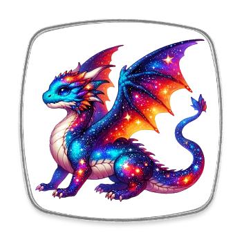 Dragon - Square fridge magnet - white - Front
