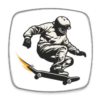 Skateboarders - Square fridge magnet - white - Front