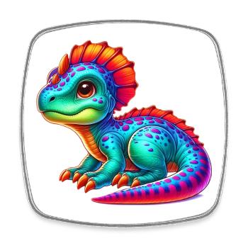 Dinosaur - Square fridge magnet - white - Front