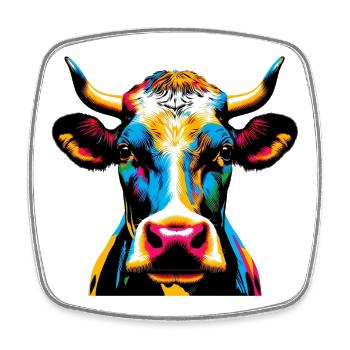 Cow - Square fridge magnet - white - Front