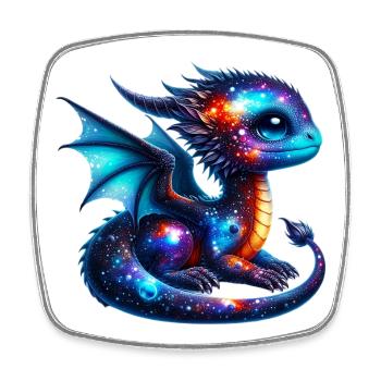 Dragon - Square fridge magnet - white - Front