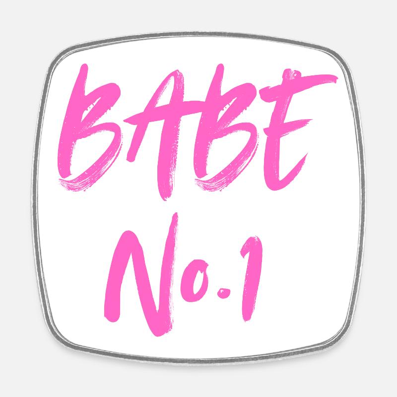 BABE n° 1 - Magnet carré - blanc