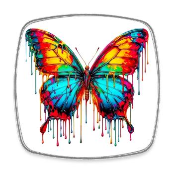 Butterfly - Square fridge magnet - white - Front